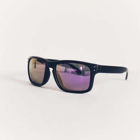 Lunettes noir mat - lentille marron